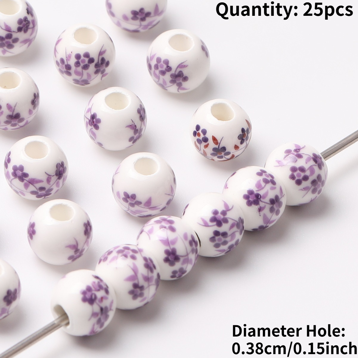 25pcs Vintage Ceramic Beads for DIY Jewelry Making